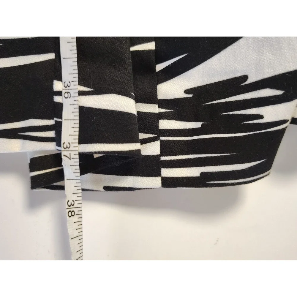 Calvin Klein Womens Black White Abstract Brushstroke‎ Sheath Dress Size 8 S201